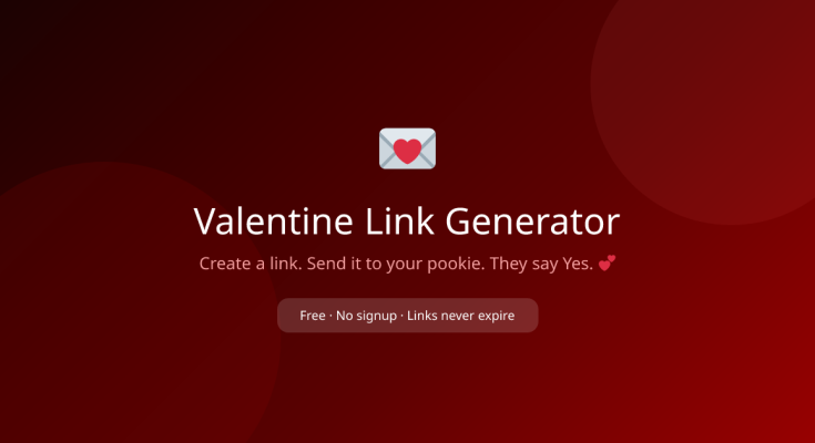 Valentine Link Generator for WhatsApp and Instagram Love Sharing
